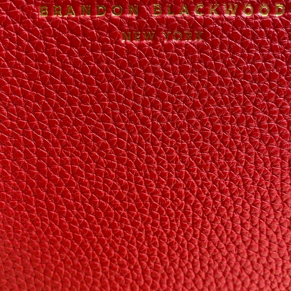 Brandon Blackwood New York Pebbled Red Leather Satchel The Luxury Trunk - Picture 10 of 10